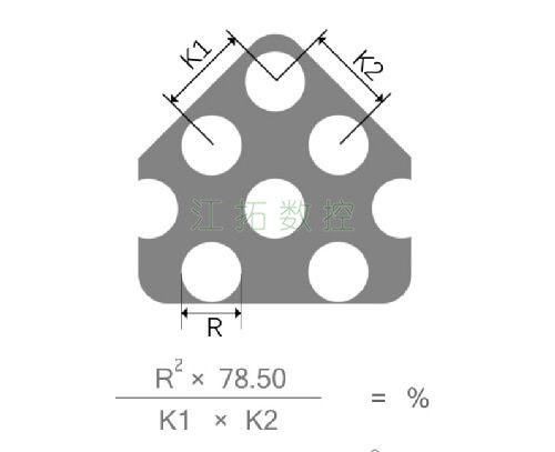 圓孔 45°錯(cuò)排效果圖